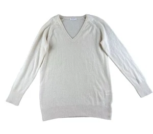 Equipment Femme Sweater Womens Small Ivory 100% Cashmere V Neck Quiet Luxury - Picture 1 of 9
