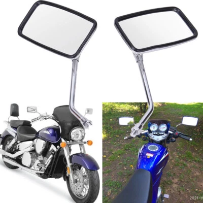 Espejos retrovisores cromados para moto Honda Kawasaki Suzuki 1100 VLX600 Katana 600 750 Foto 1 de 4