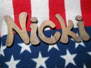 Child baby Americana home wall decor Nicki kitsch letters baby shower gift - Picture 1 of 3