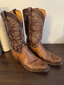 Lucchese Rodney Alligator Boots, Mens 10.5D