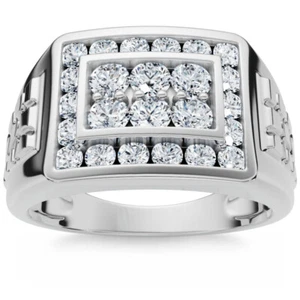 VS Men's 1Ct Diamond Nugget Ring 10k Gold Lab Grown - Picture 1 of 9