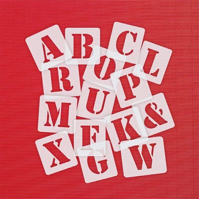 ABC - Schriftschablonen ● 5cm hoch Set ● 30 einzelne Schablonen Buchstaben  - Bild 1 von 4