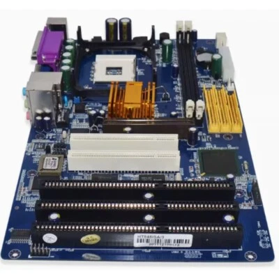 845GV Socket 478 3 ISA slots ATX industrial motherboard with CPU + 2 pcs DDR 512 - Image 1 of 4