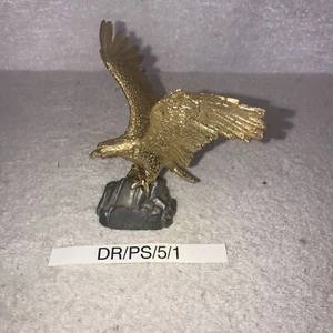 Carver E Tripp Eagle Pewter Sculpture Figurine Gold Color - Picture 1 of 6