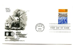 2616 Exposición Mundial de Estampillas Colombinas '92 ArtCraft FDC - Imagen 1 de 1