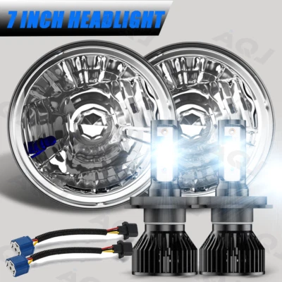 70W 7" Round Led Headlight Hi/Lo Beam for Dodge D100 D200 D300 D400 D450 Trucks Foto 1 de 4