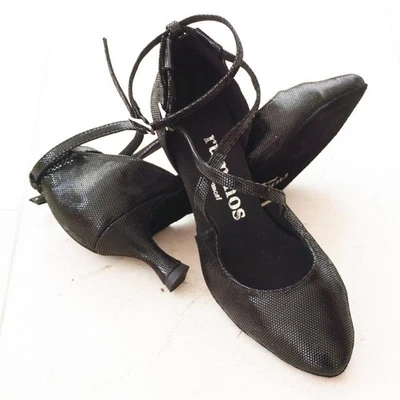 RUMMOS Sandale schwarz-silber Gr. 38 W Standard Latein Salsa Tango RSAN 60R - Bild 1 von 3