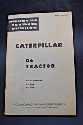1959 Caterpillar D6 Tractor Operation & Maintenance SN 8U1/9U1 & Up - Image 1 of 4