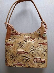 Neu ohne Etikett - Brahmin Copa Cabana braune Lederprägung Umhängetasche Tasche Handtasche - Bild 1 von 8