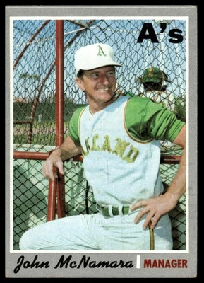 1970 Topps #706 John McNamara SET BREAK SHARP - Image 1 of 2