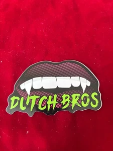 Dutch Bros Kaffee Halloween Vampir Reißzähne Lippen Oktober 2018 Sticker - Bild 1 von 2