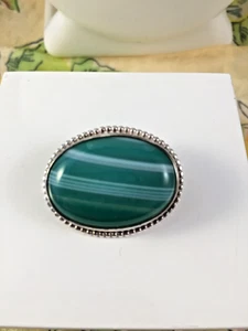 Striking Sterling Silver Banded Agate Brooch Glen Kelso Frame, Edinburgh , 1986 - Picture 1 of 6