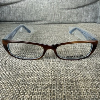 Juicy Couture Eyeglasses Frame JU125 01PR 49-16-130 Havana Blue Full Rim NEW - Image 1 of 4