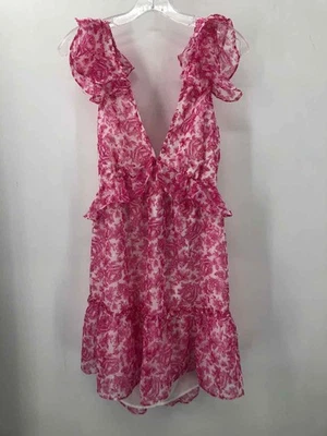 Pre-Owned Aqua Pink Size Medium Shift Short Sleeveless Dress - Image 1 of 3