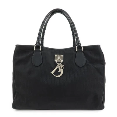 Precioso bolso de hombro Christian Dior Trotter de nailon de lona de cuero auténtico usado envío gratuito Foto 1 de 4