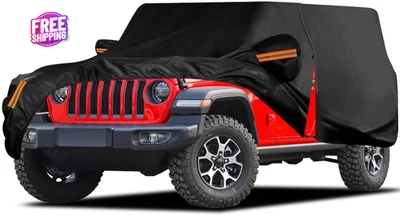 Funda impermeable para Jeep Wrangler de 4 puertas (2006-2025, JK y JL, Negra) - Image 1 of 4