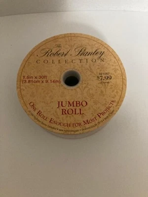 Hobby Lobby - Robert Stanley - Jumbo Roll - Burlap with Fringe - 1.5 Inches - Image 1 of 2