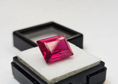 Impresionante corte baguette rubí rojo 9-10 quilates para hacer anillo suelto EGL piedras preciosas Foto 1 de 4