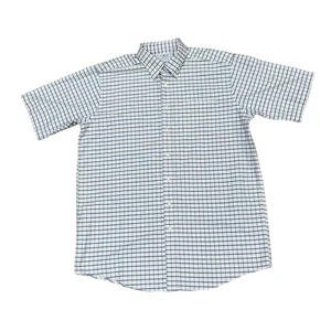 L.L.Bean Mens Plaid Short Sleeve Button Up Shirt 17-Tall Traditional Fit - Picture 1 of 5