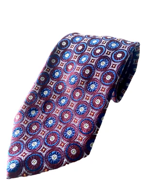 Corbata Louis Dell Olio Diseño Jacquard Geo Patrón Seda Cuello Hecha en Italia 60 x 3.5 Foto 1 de 4