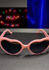 Pink Heart Refraction Sunglasses For Festival, Party, Rave, Club.  UV protected