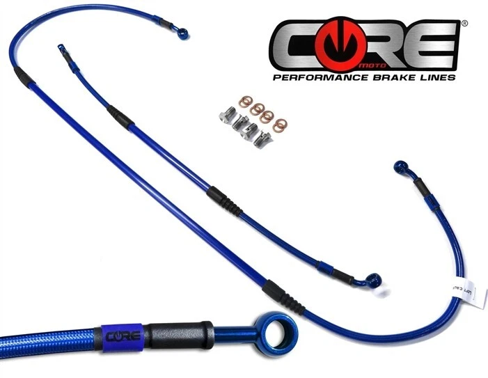 DRZ 400S Dual Sport Brake Lines Suzuki 2000-2024 Blue Front-Rear Steel Braided - Image 1 of 1