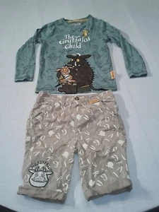 Boys Julia Donaldson The Gruffalo Khaki Pull Up Shorts & Shirt Age 4-7 Years - Picture 1 of 13