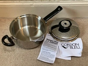 REGAL CORDON BLEU 2 1/2 QUART (2.4L) 7 PLY STAINLESS STEEL SAUCE PAN & LID USA - Picture 1 of 17