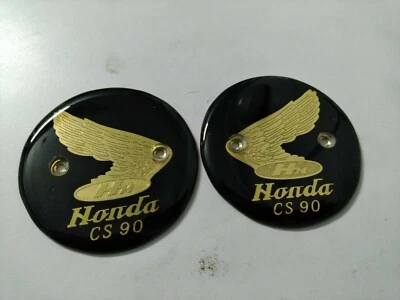 Emblema del tanque de gasolina dorado HONDA CS90 S90 90 Foto 1 de 4