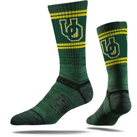 NCAA Strideline University Of Oregon Premium Athletic Crew Socks, Green Cover