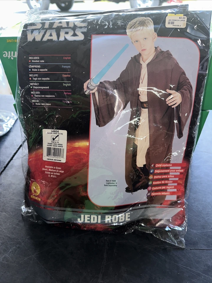 Niños Niño Star Wars Bata Jedi Con Capucha Marrón Disfraz Obi Wan Kenobe L 8-10 Foto 1 de 1
