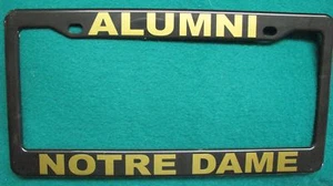Marco de matrícula-ALUMNI/NOTRE DAME-ABS pulido- #3398G - Imagen 1 de 1