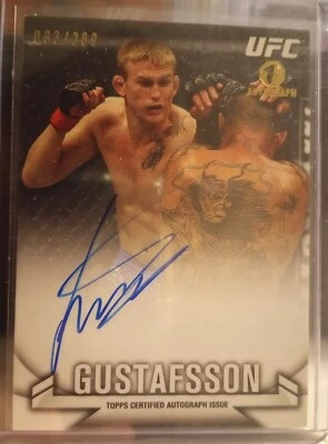 UFC Topps 2013 Knockout Rookie 1st On Card Auto Autograph Alexander Gustafsson - Image 1 of 2
