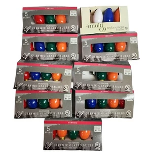 C9 Replacement Bulbs Christmas String Lights Red Blue Green White Orange READ - Picture 1 of 11