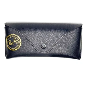 Custodia occhiali da sole Ray Ban nera vera pelle solo custodia occhiali - Foto 1 di 4