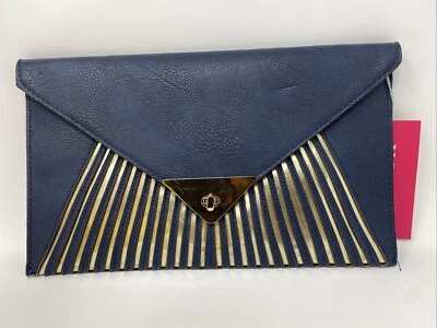 Cartera bandolera Vieta sobre sin asas azul 12" X 7" correa extraíble imitación cuero Foto 1 de 4