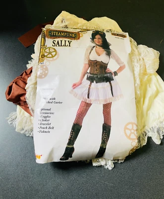 Disfraz Steampunk Sally Adulto Halloween Pirata Festival Se Ajusta hasta Talla 14-16 Foto 1 de 4