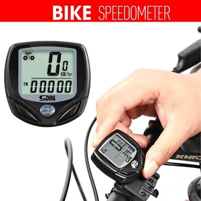 Kabellos Fahrradcomputer Tachometer LCD Funk Fahrrad Kilometerzähler Wasserfes0r - Bild 1 von 4