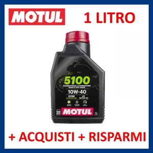 Motul 5100 SAE 10w40 Semi-Synthetic 1 Liter 4 Stroke Motorcycle Scooter Quad Engine Oil - Picture 1 of 4