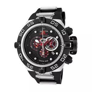 Invicta Subaqua Chrono Black Polyurethane Black Dial Red Subdials 6569 Watch - Picture 1 of 4