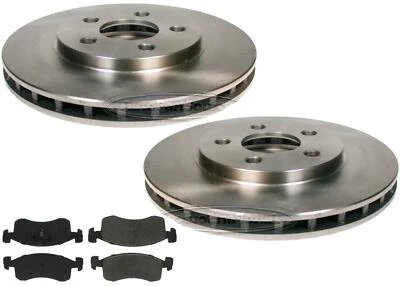 Rotores de freno de disco delanteros y pastillas de freno metálicas para 83-84 Chrysler Clase E 5 tacos Foto 1 de 4