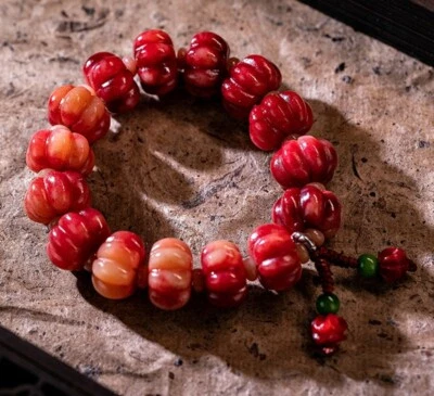 Pulsera de cuentas de calabaza sangrienta amuleto regalo Foto 1 de 3