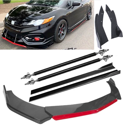 For 2001-2023  Honda Civic Front Bumper Lips Rear Splitter Spoiler Side Skirts — 第 1/4 张图片