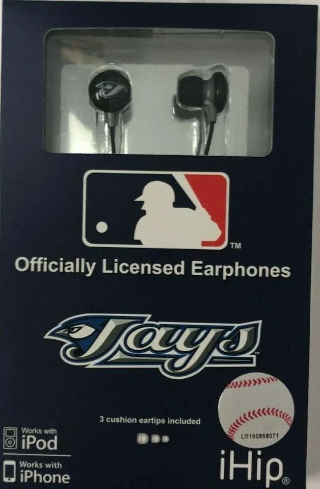 Auriculares iHip Toronto Blue Jays Ear Teléfono Logo Retro MLB Auriculares Cabeza de Béisbol Foto 1 de 1