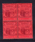 Mauritius 1904 Sg168a 6C Purp & Carm On Red Wmk Mca Chalky U/M Block Of 4 Cat£56