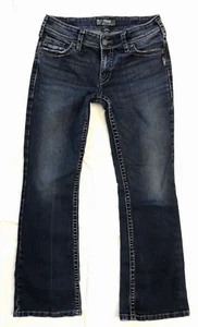 Silver Jeans Suki Surplus W30/L32 Medium-Dark Wash Embellished Bootcut EUC - Picture 1 of 11