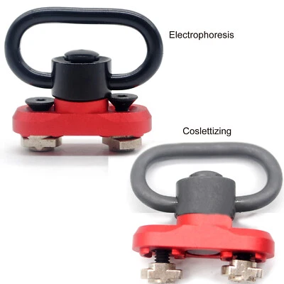 Red M-lok Rail Attachment Adapter with 8 Styles QD Sling Swivels Set Aluminum - Image 1 of 4
