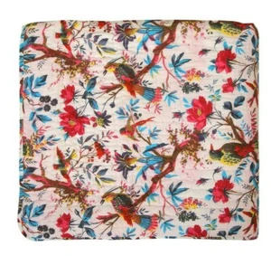 Unique Handmade Forest 100% Cotton Cozy KIng Size 210 x 265 Reversible Quilt  - Picture 1 of 4