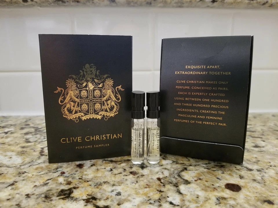 Clive Christian Perfume Spray Cítrico Leñoso y Floral, 0,05 oz/1,5 ml cada vial Foto 1 de 1