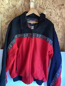 Vintage Cripple Creek Aztec Western Jacke Herren XXL rot/schwarz Wildleder/Wolle - Bild 1 von 7